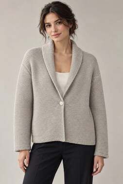 Theory Women’s Links Wool Cashmere Gray Cardigan Sweater Sz S Open Button